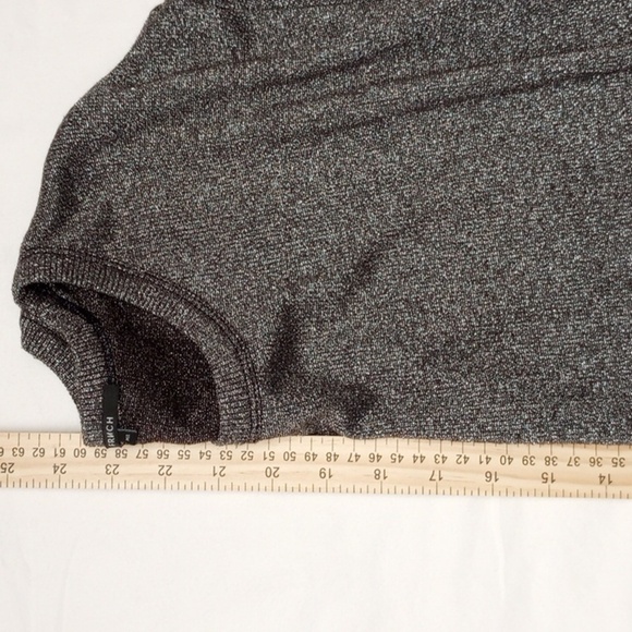 Frnch Womens Sweater Sz M/L Grey Sparkly Short Sleeve Dressy Blouse Top - Picture 8 of 8